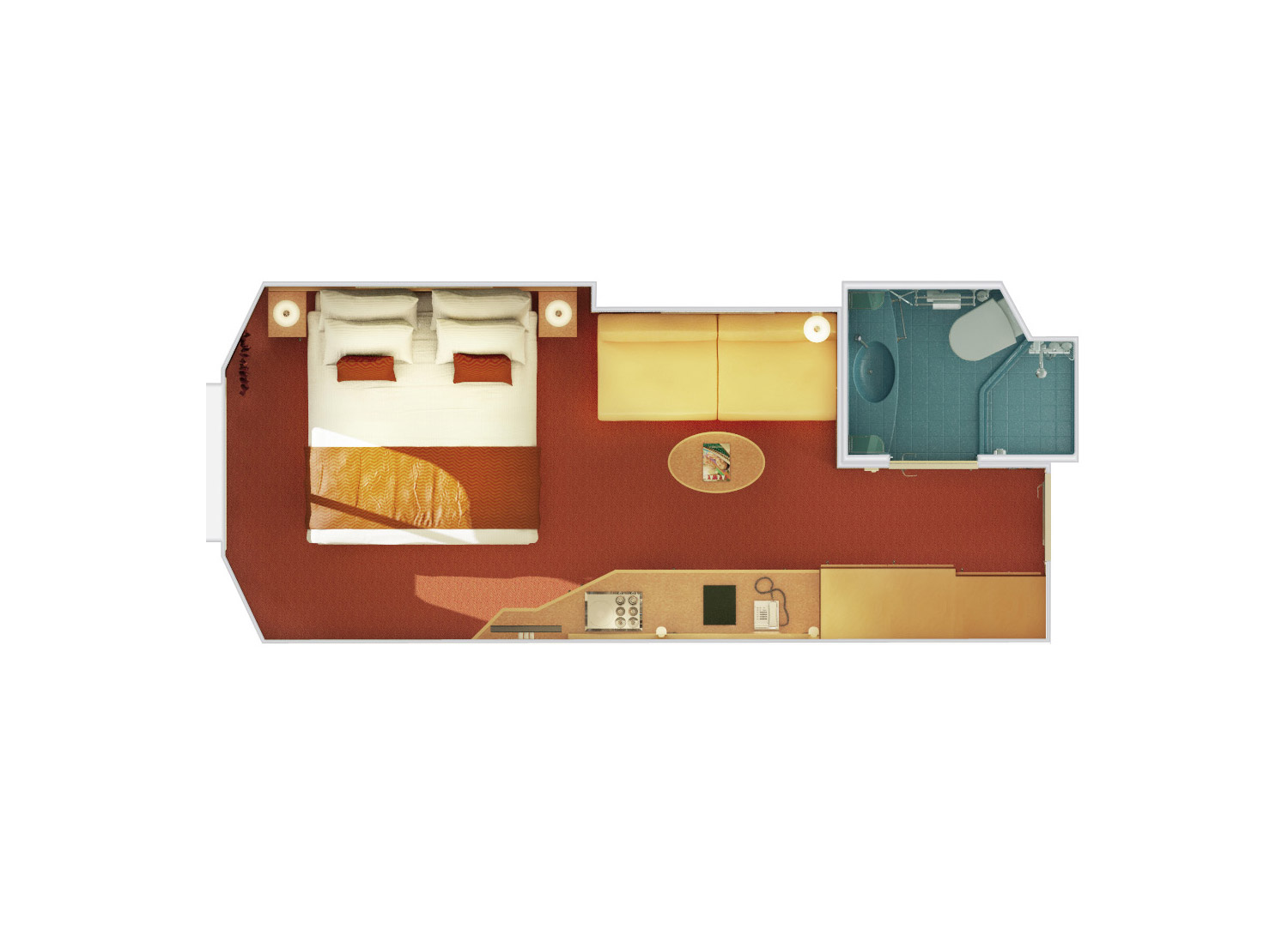 Interior with Picture Window (Walkway View) - Schematic