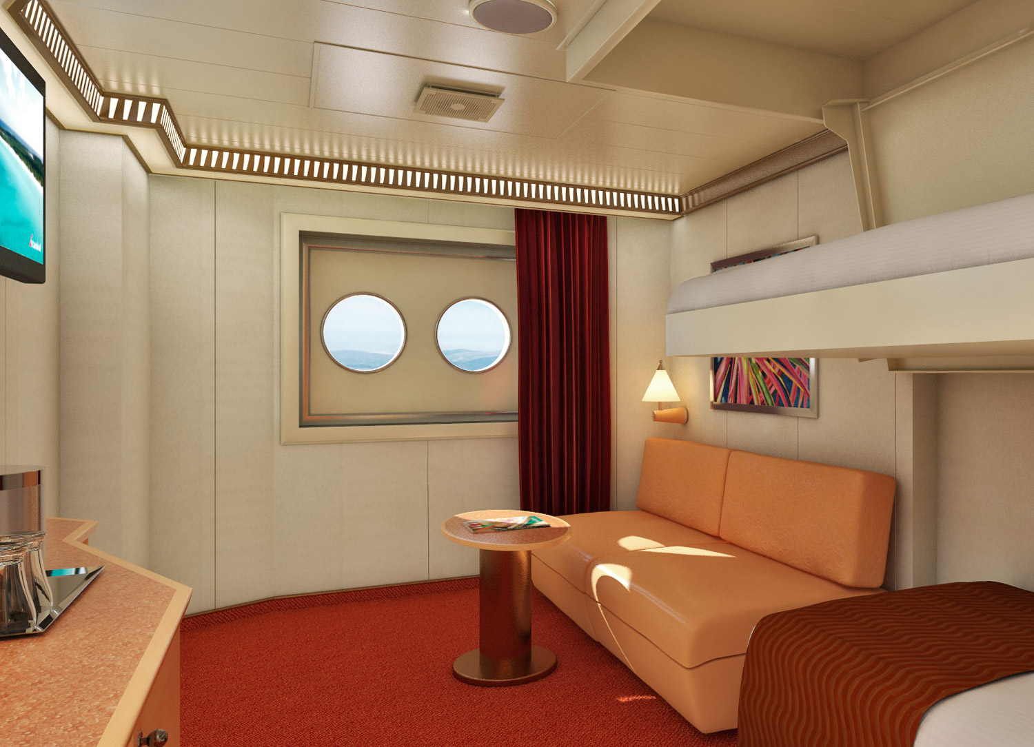 Interior with Porthole - Bedroom