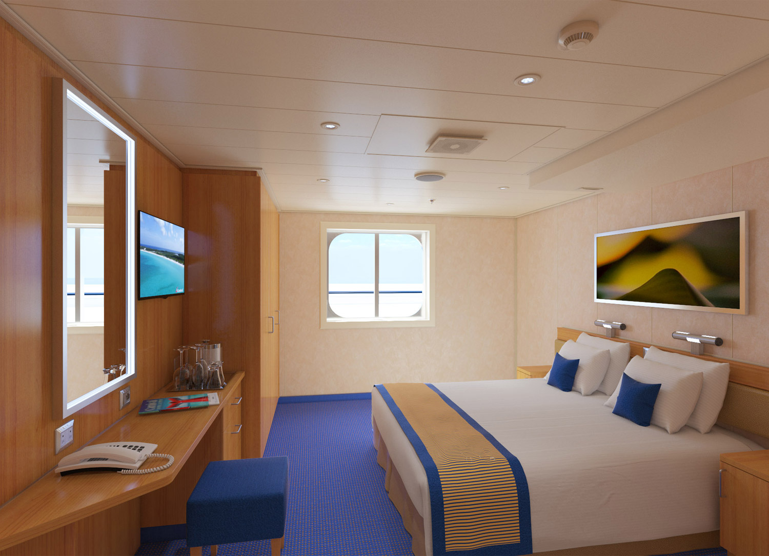 Interior with Picture Window (Walkway View) - Bedroom
