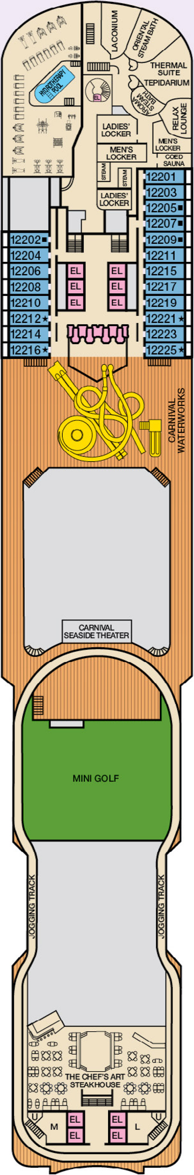 Spa (Deck 12) deck plan for Carnival Dream
