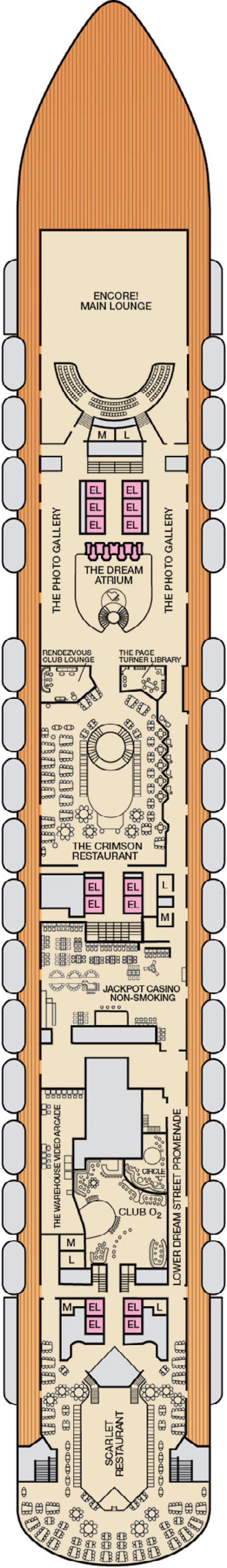 Atlantic (Deck 4) deck plan for Carnival Dream