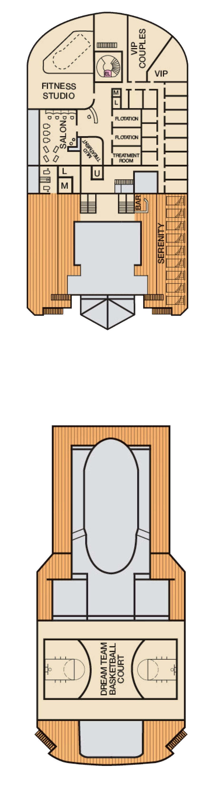 Sun (Deck 14) deck plan for Carnival Dream