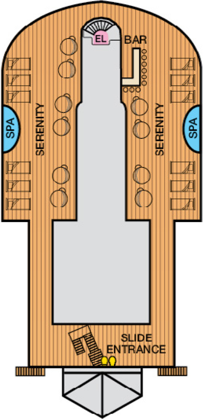 Serenity (Deck 15) deck plan for Carnival Magic