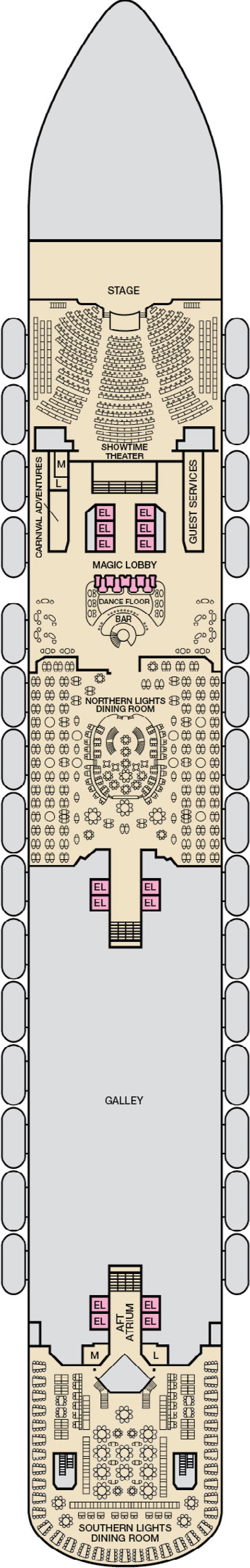 Lobby (Deck 3) deck plan for Carnival Magic