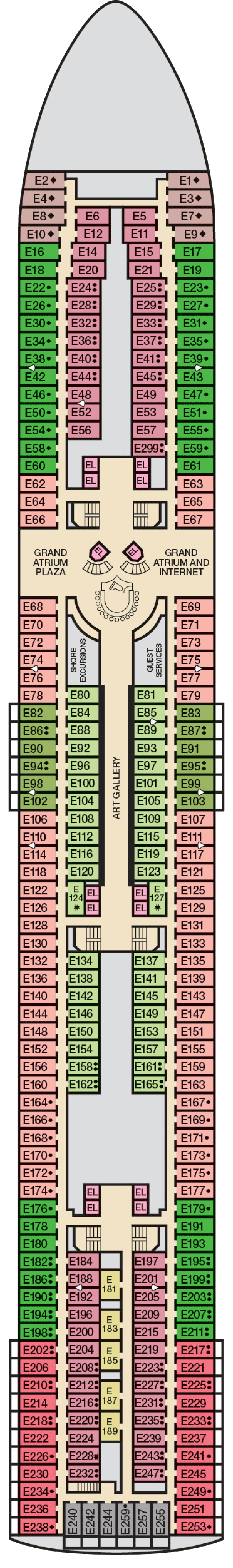Empress (Deck 7) deck plan for Carnival Sensation