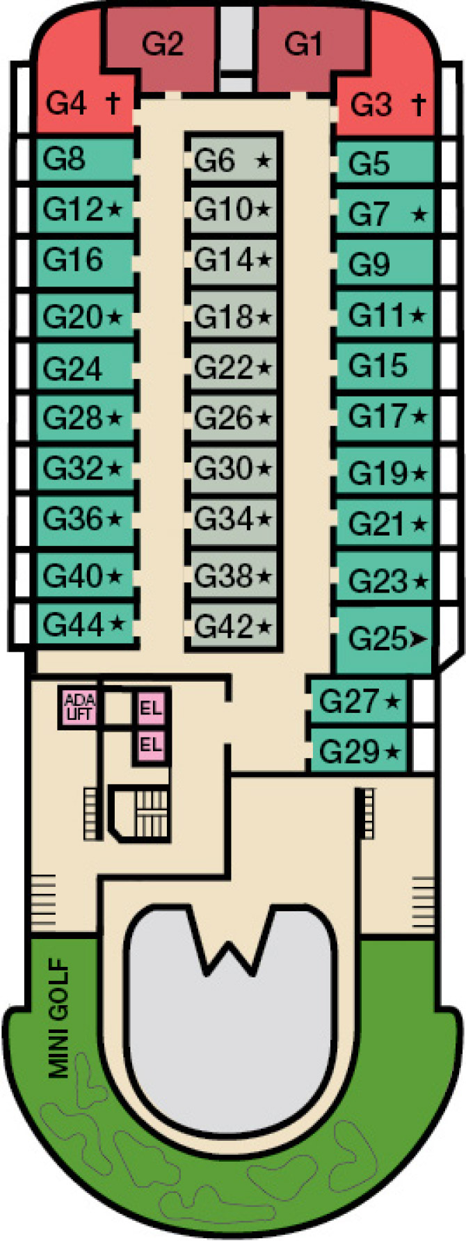 Grand (Deck 14) deck plan for Carnival Paradise