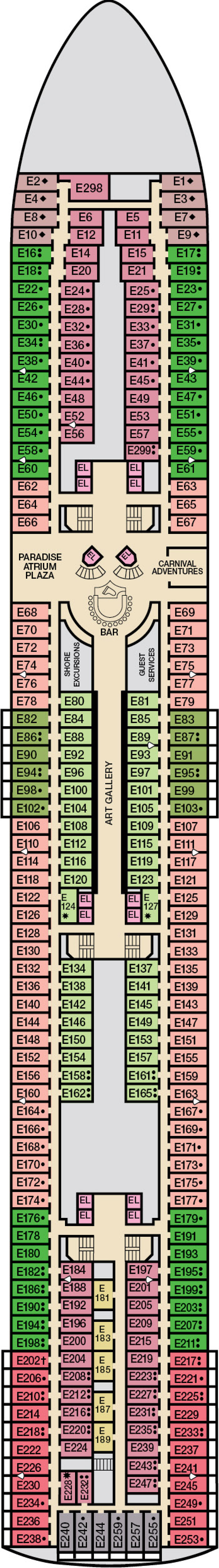 Empress (Deck 7) deck plan for Carnival Paradise