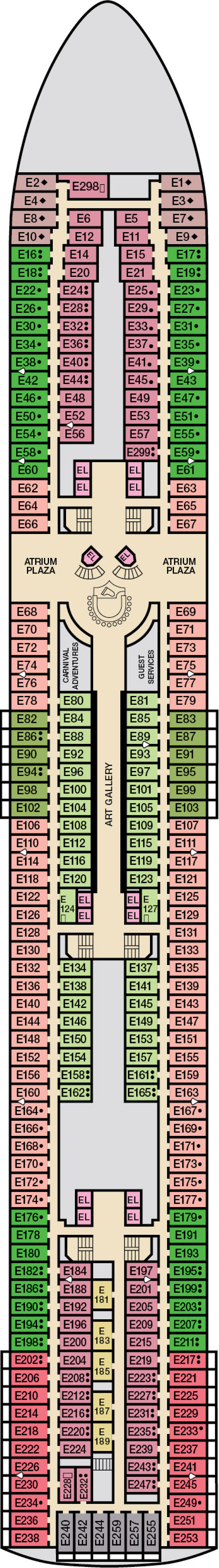 Empress (Deck 7) deck plan for Carnival Elation