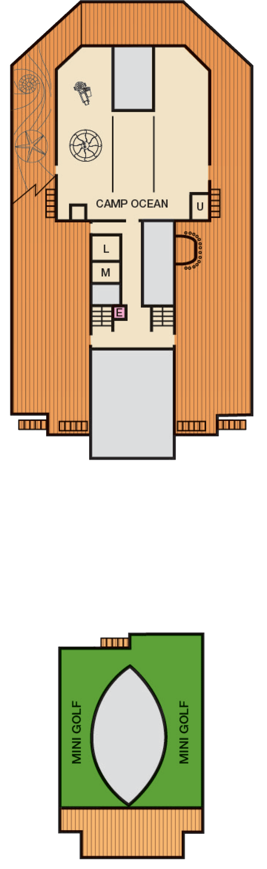 Sun (Deck 12) deck plan for Carnival Conquest