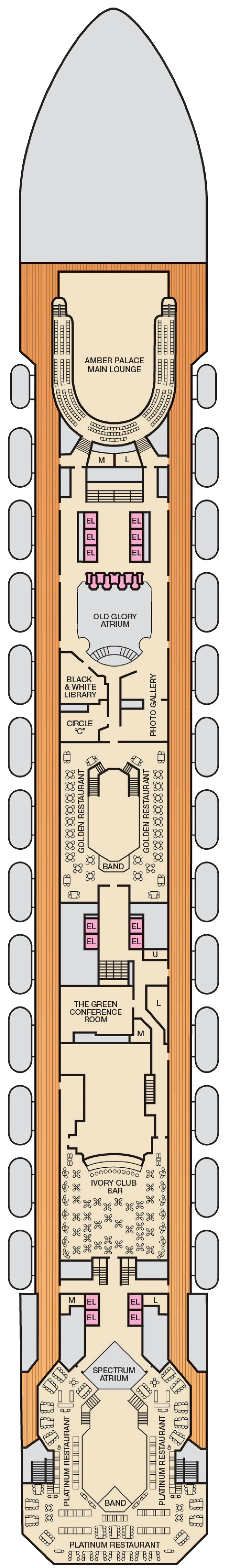 Atlantic (Deck 4) deck plan for Carnival Glory 