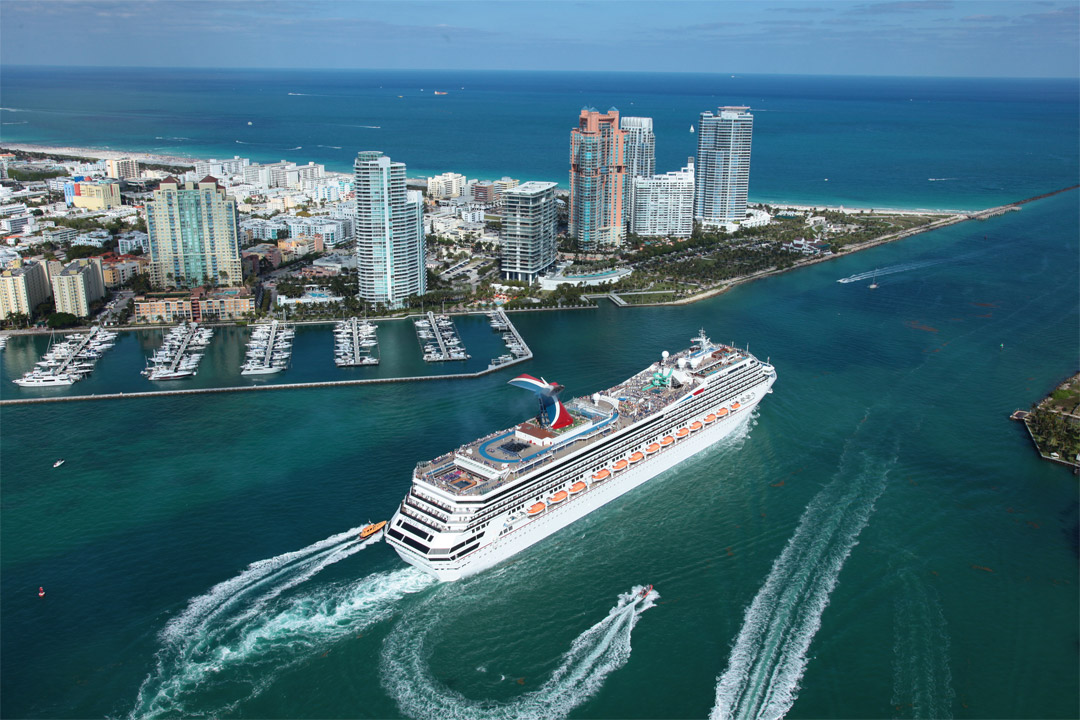  <em>Carnival Glory</em> sailing out of Miami. 
