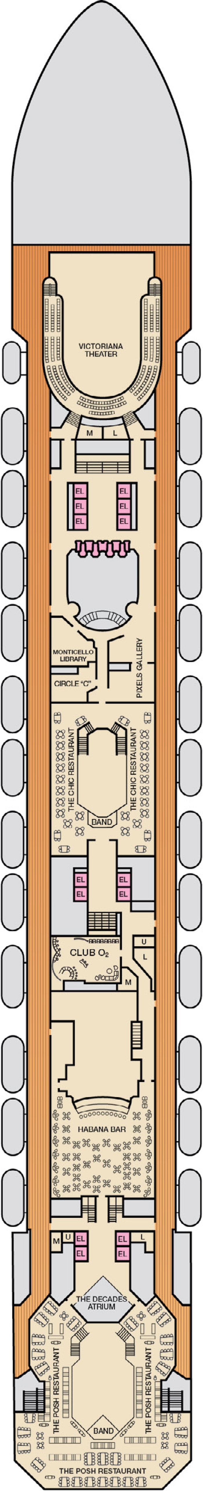 Atlantic (Deck 4) deck plan for Carnival Freedom