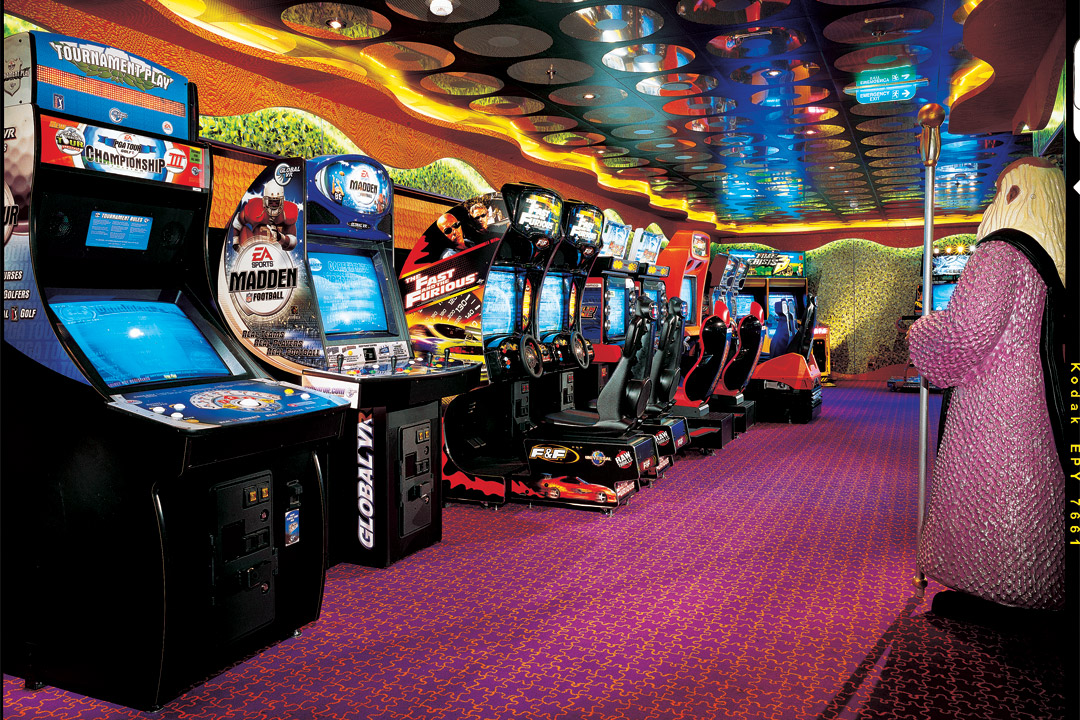  There are many fun and popular games waiting to be played in the onboard arcade. 