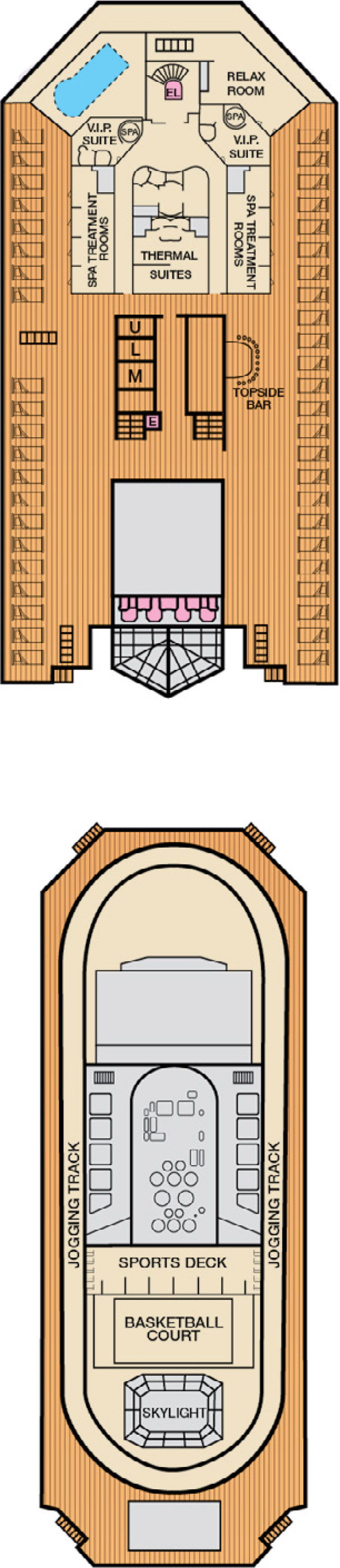 Sun (Deck 12) deck plan for Carnival Splendor