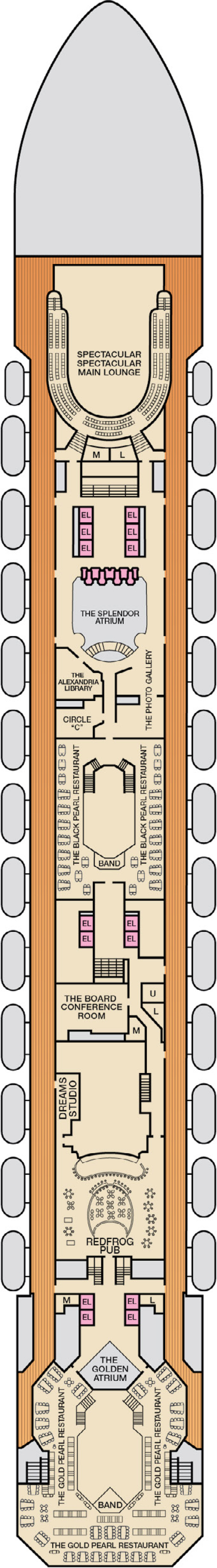 Atlantic (Deck 4) deck plan for Carnival Splendor