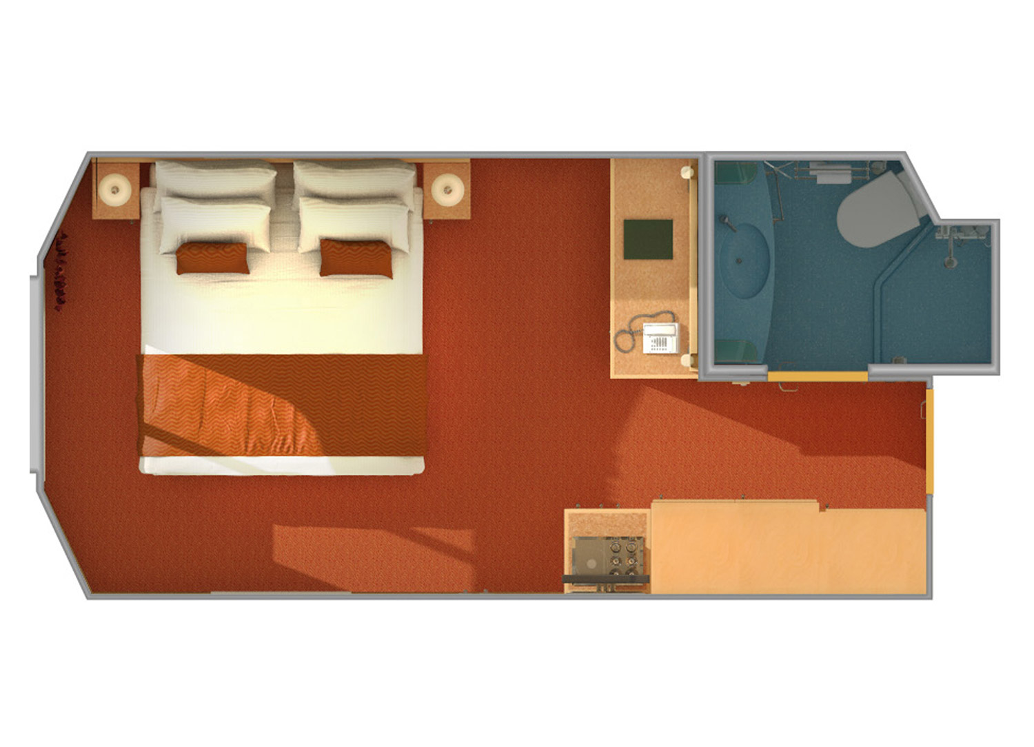 Interior with Picture Window (Walkway View) - Schematic