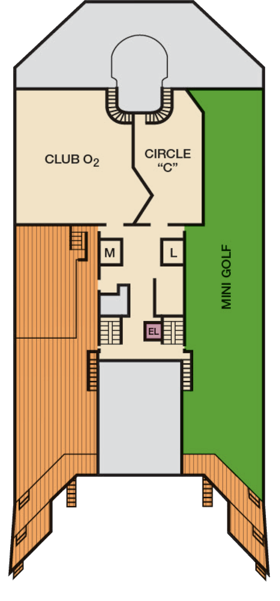Sun (Deck 12) deck plan for Carnival Triumph