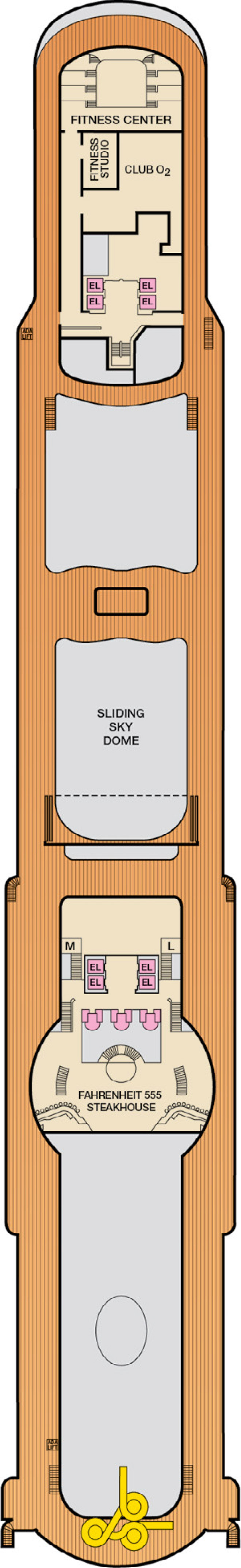 Sun (Deck 10) deck plan for Carnival Legend