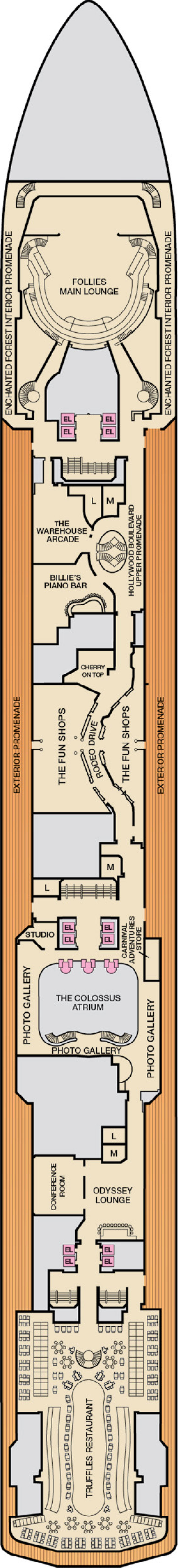 Atlantic (Deck 3) deck plan for Carnival Legend