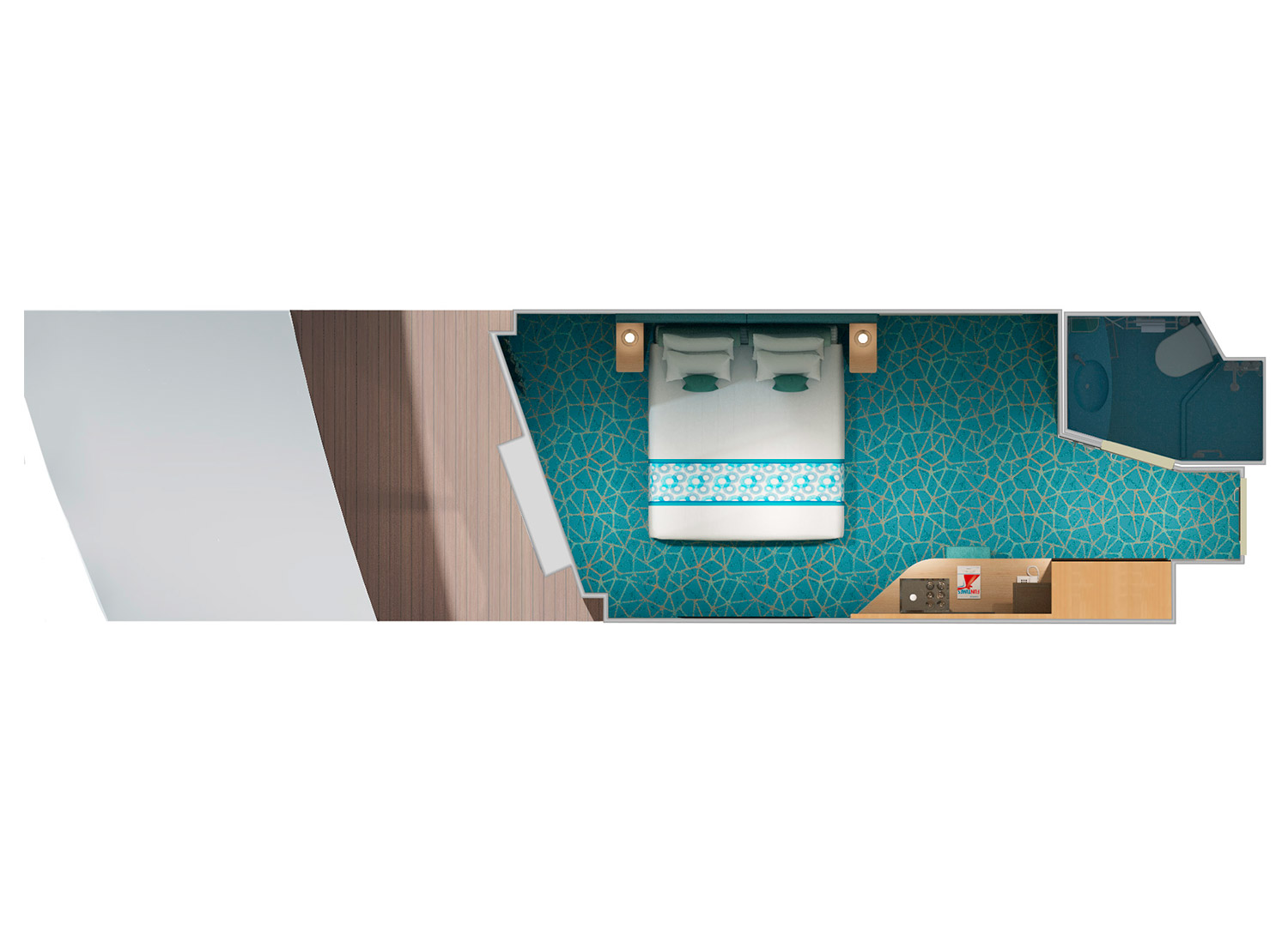 Cloud 9 Spa Ocean View (Walkway View) - Schematic