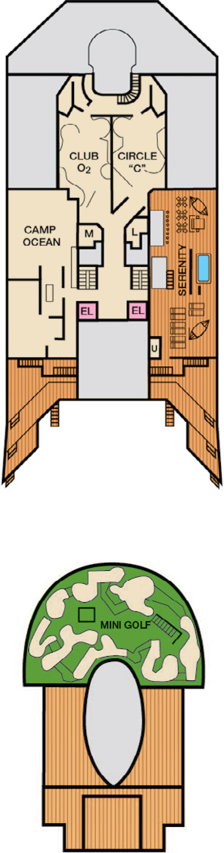Sun (Deck 12) deck plan for Carnival Sunrise