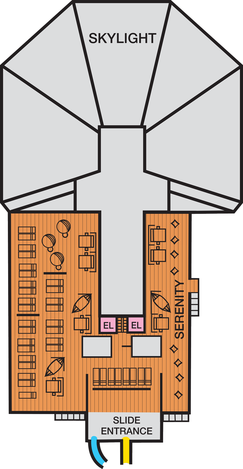 Sky (Deck 14) deck plan for Carnival Sunrise