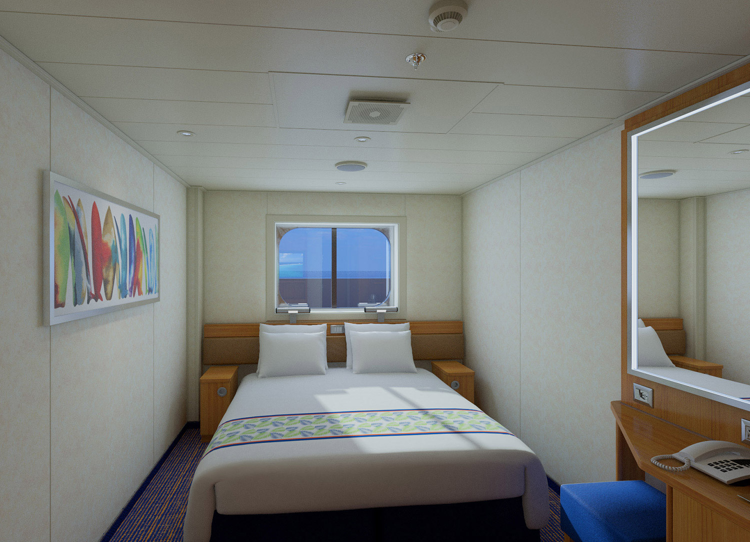 Interior with Picture Window (Walkway View) - Bedroom