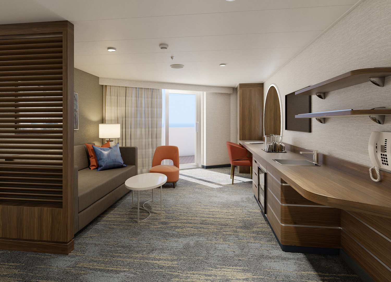 Carnival Excel Corner Suite - Living Room