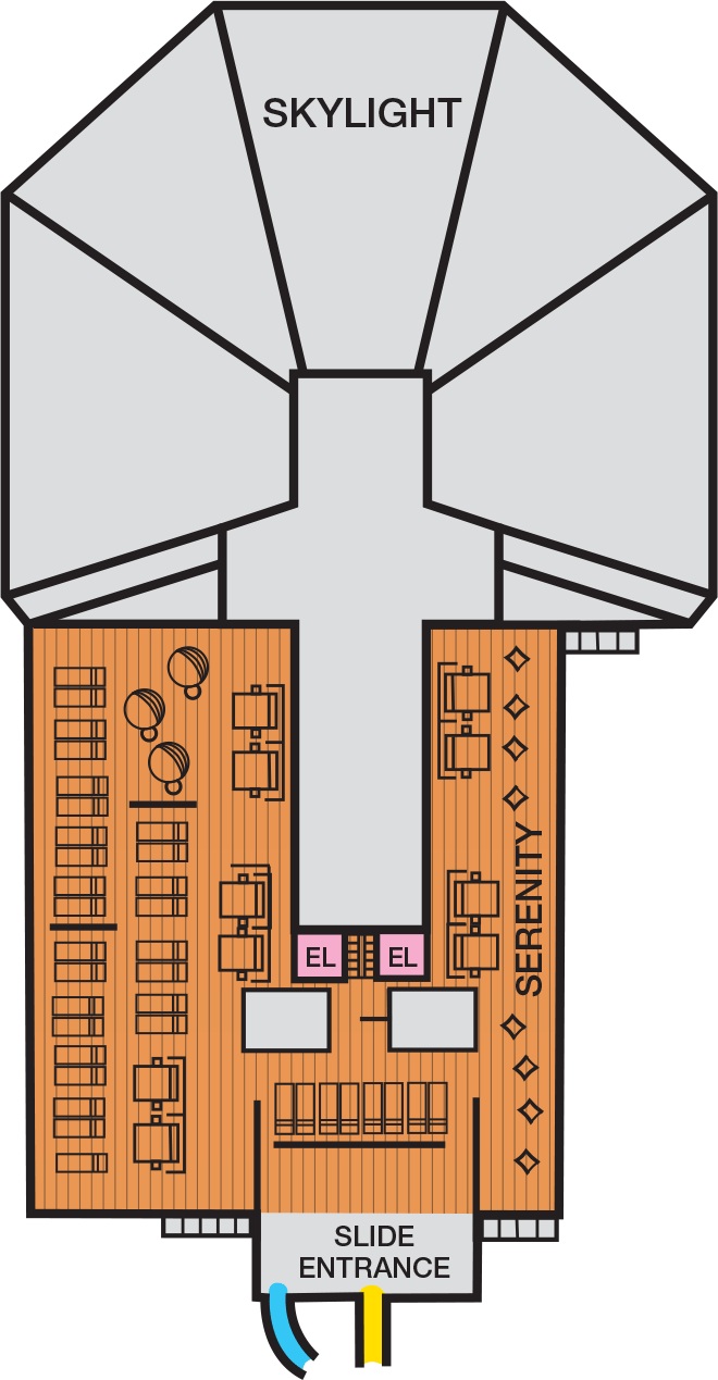 Deck 14 deck plan for Carnival Radiance