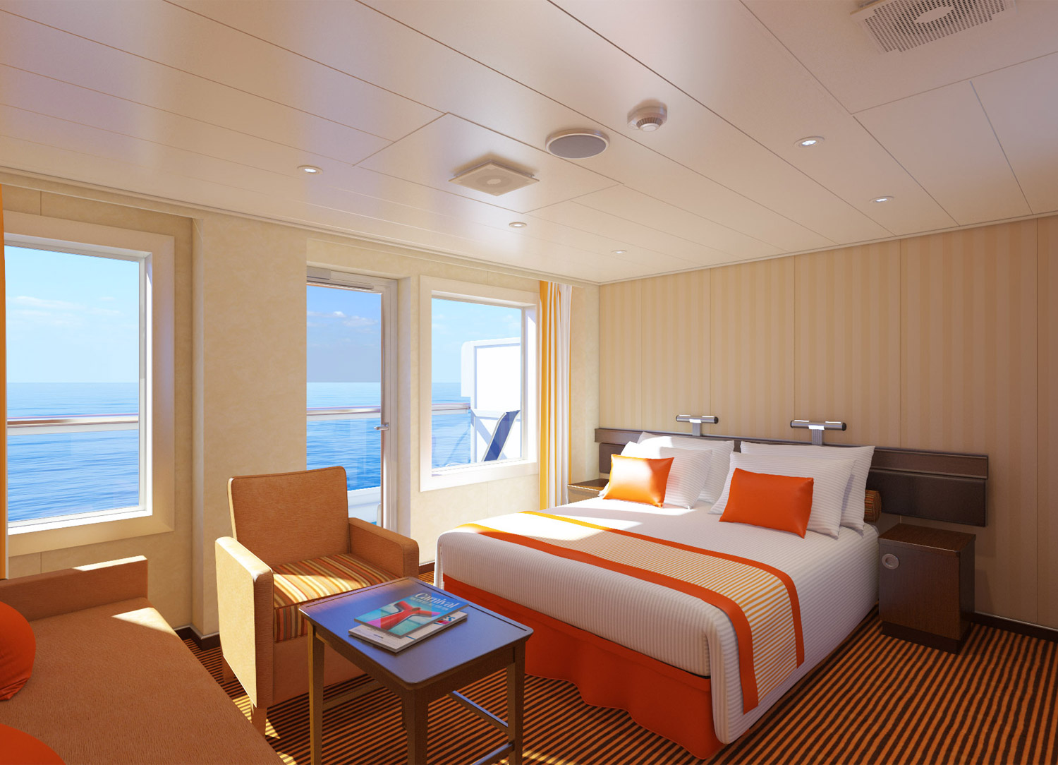  Ocean Suites are just one of the numerous suite accommodations onboard <em>Carnival Radiance</em>. 