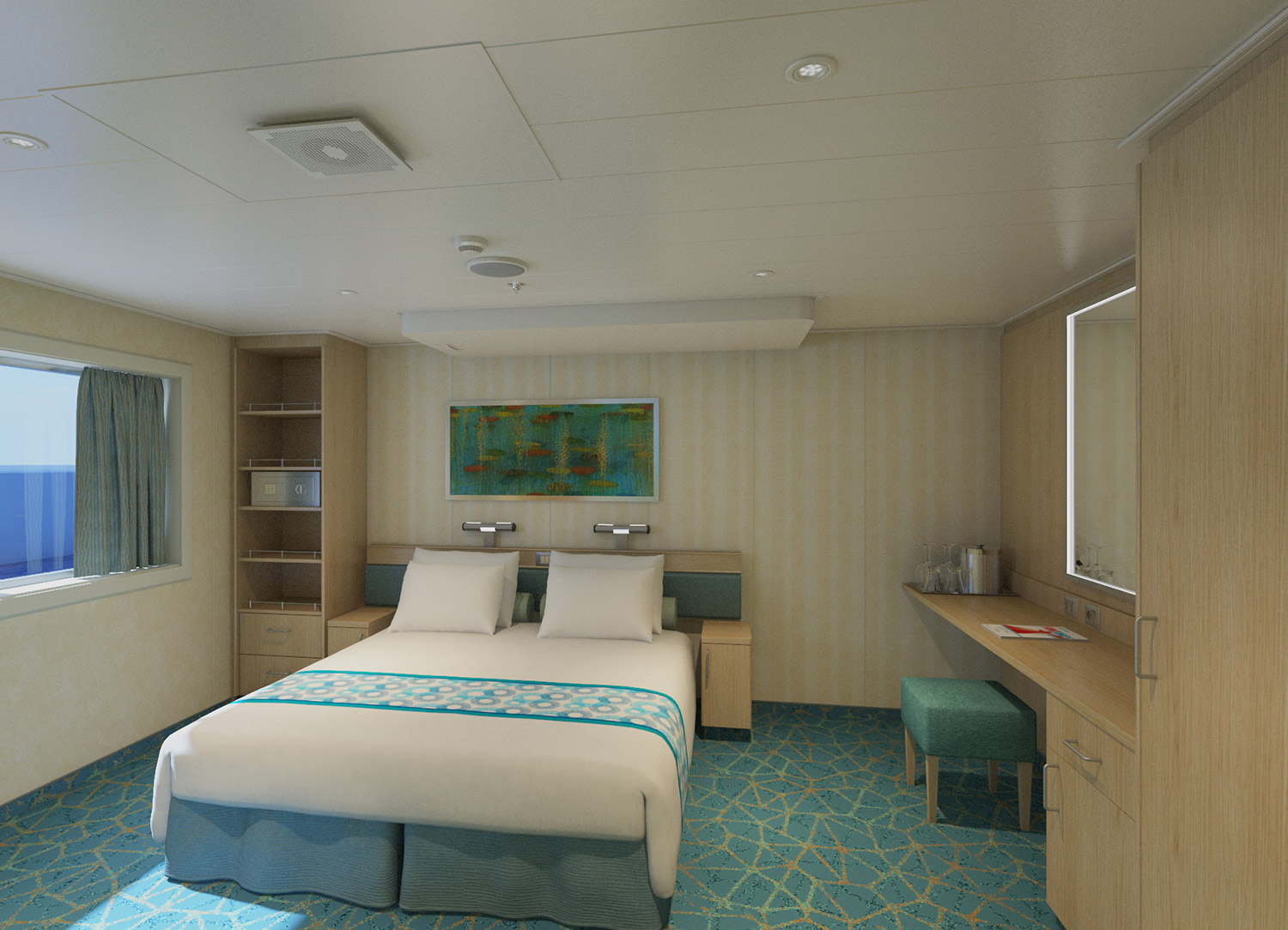 Cloud 9 Spa Interior with Picture Window (Walkway View) - Bedroom