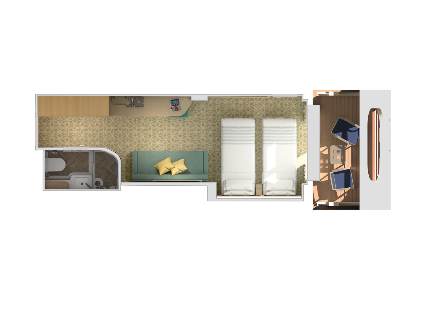 Schematic of the Cloud 9 Spa Cove Balcony