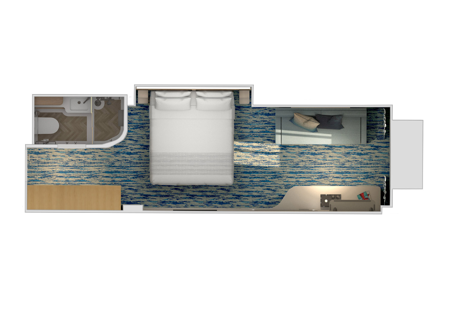 Schematic of the Oceanview Stateroom