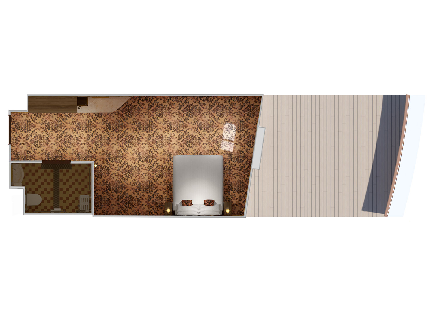 Interior with Picture Window (Walkway View) - Schematic