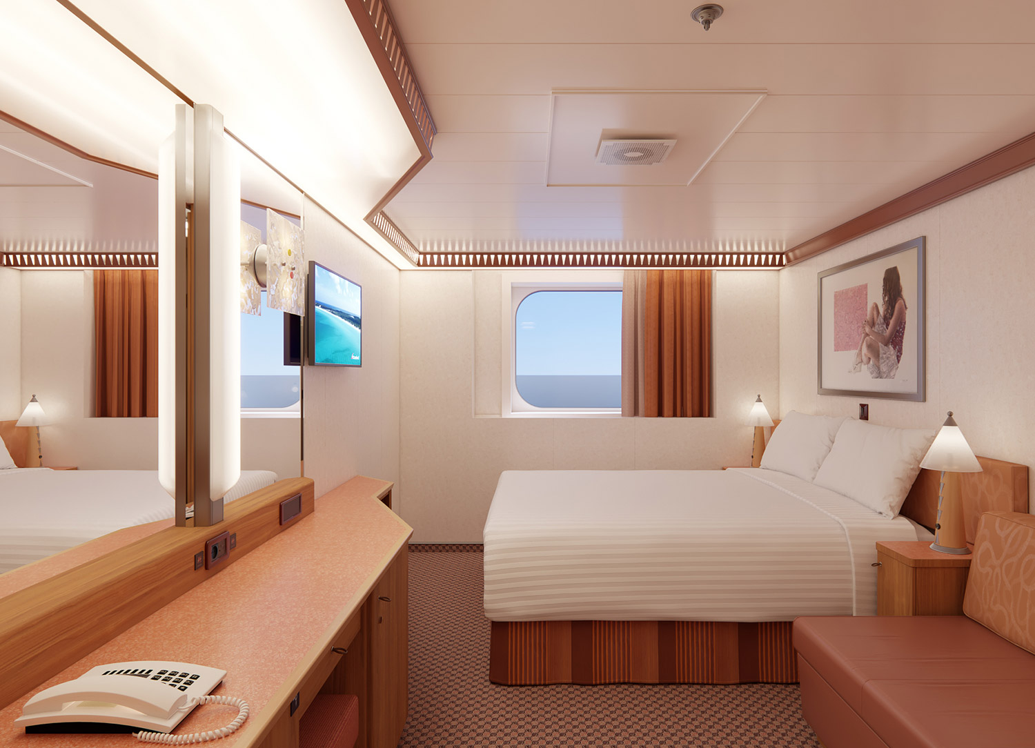Interior with Picture Window (Walkway View) - Bedroom