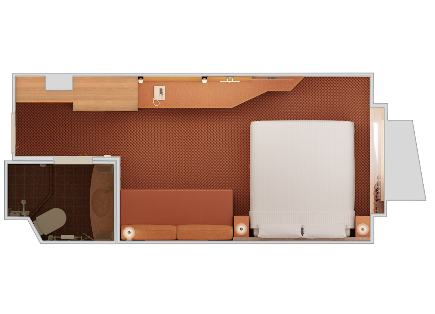 Interior with Picture Window (Walkway View) - Schematic