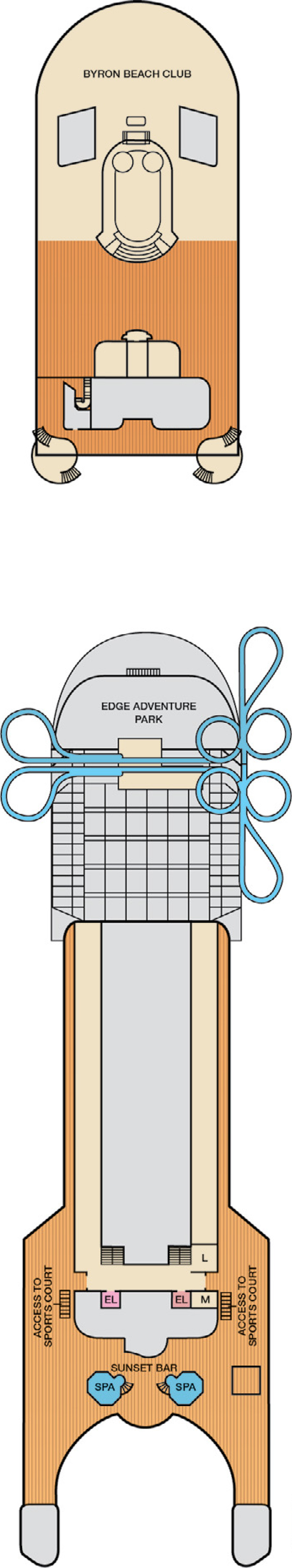 Deck 16 deck plan for Carnival Encounter