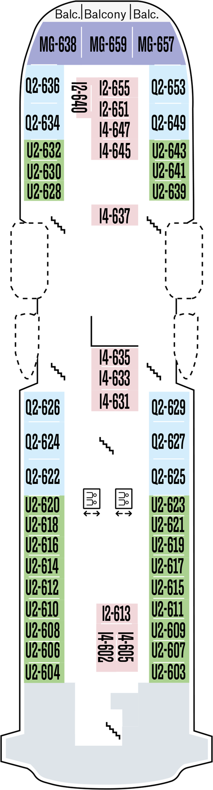 Deck 6 deck plan for MS Fram