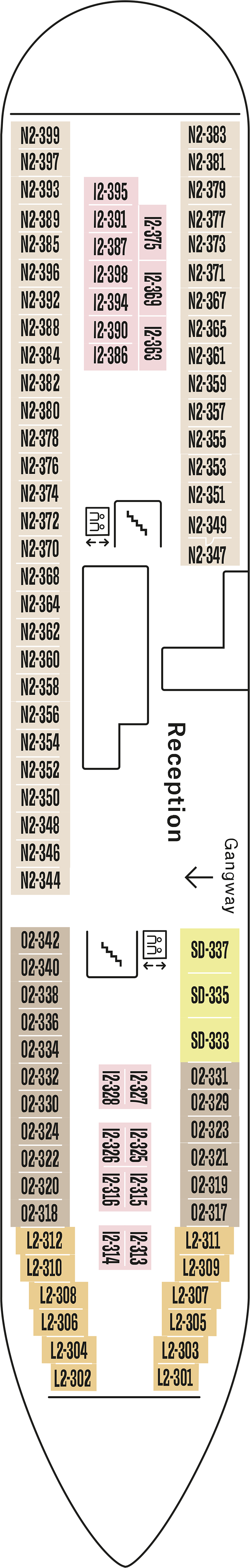 Deck 3 deck plan for MS Otto Sverdrup