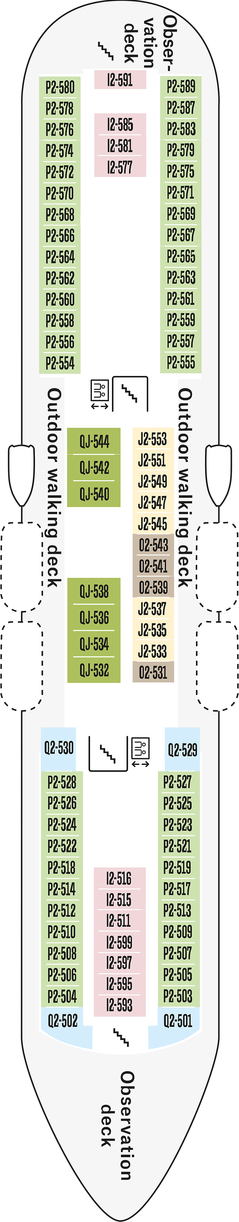 Deck 5 deck plan for MS Otto Sverdrup