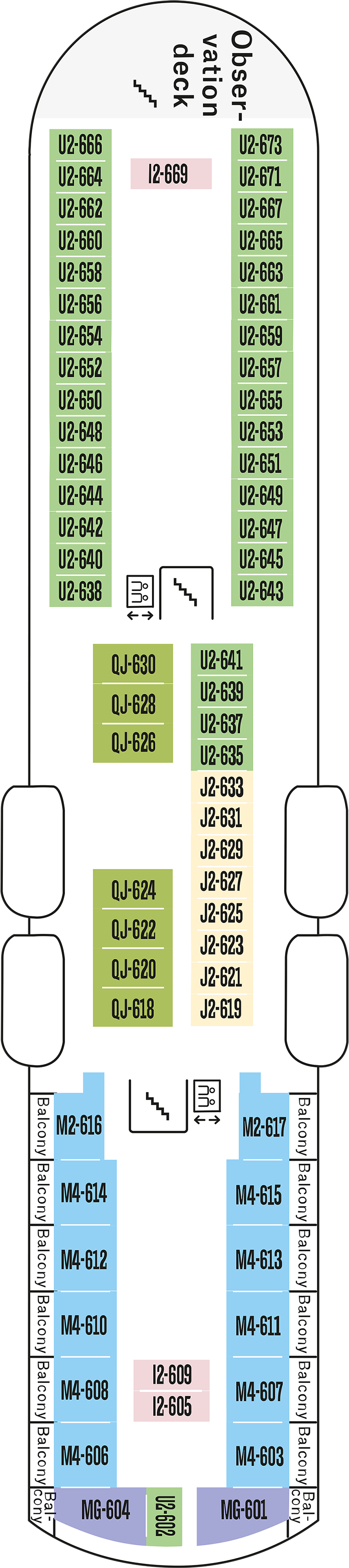 Deck 6 deck plan for MS Otto Sverdrup