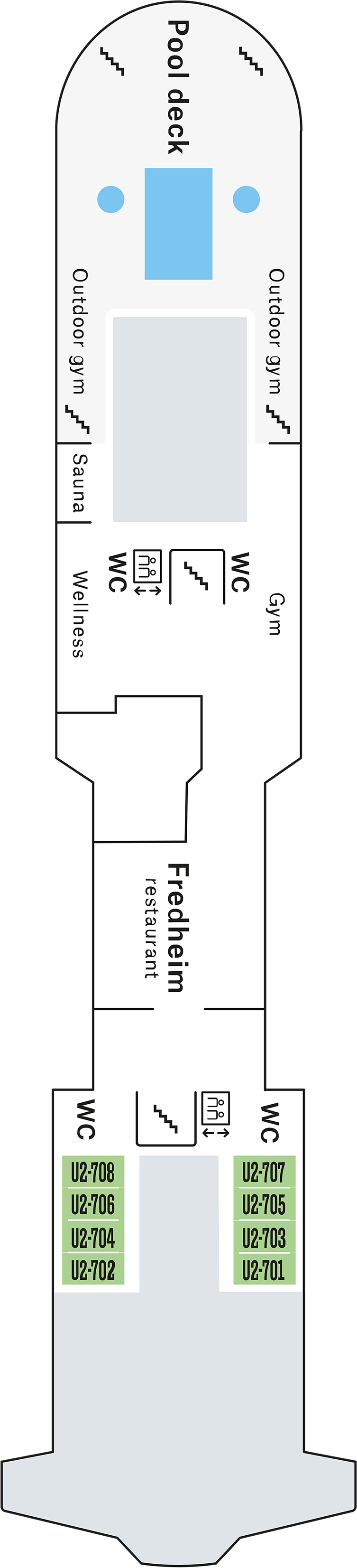 Deck 7 deck plan for MS Otto Sverdrup