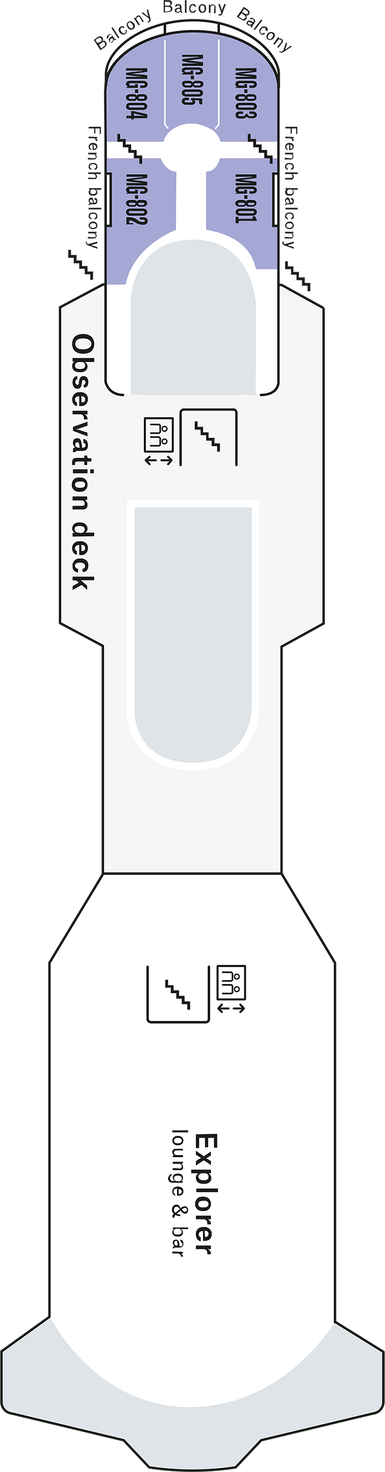 Deck 8 deck plan for MS Otto Sverdrup