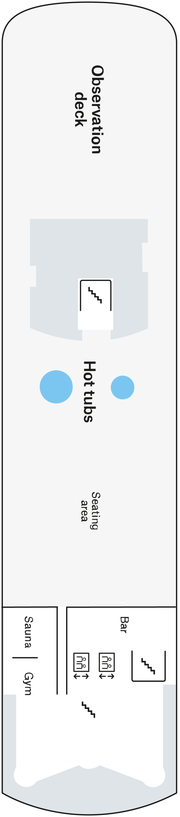 Deck 9 deck plan for MS Maud
