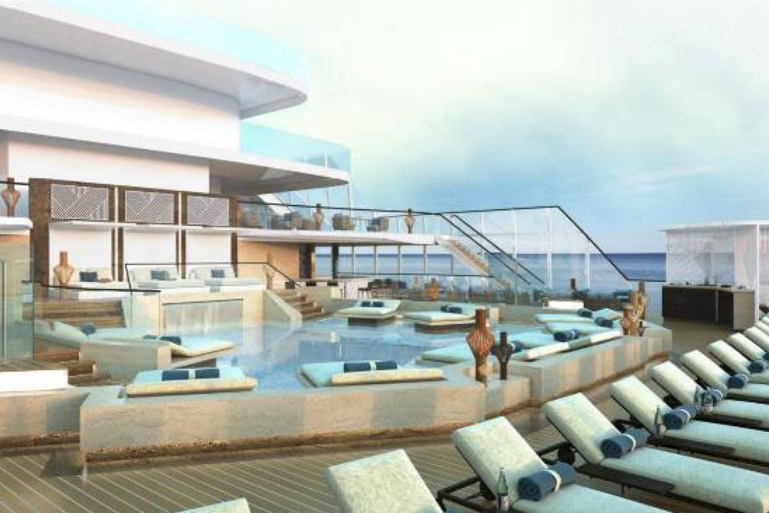 Aft pool and lounge on Deck 10