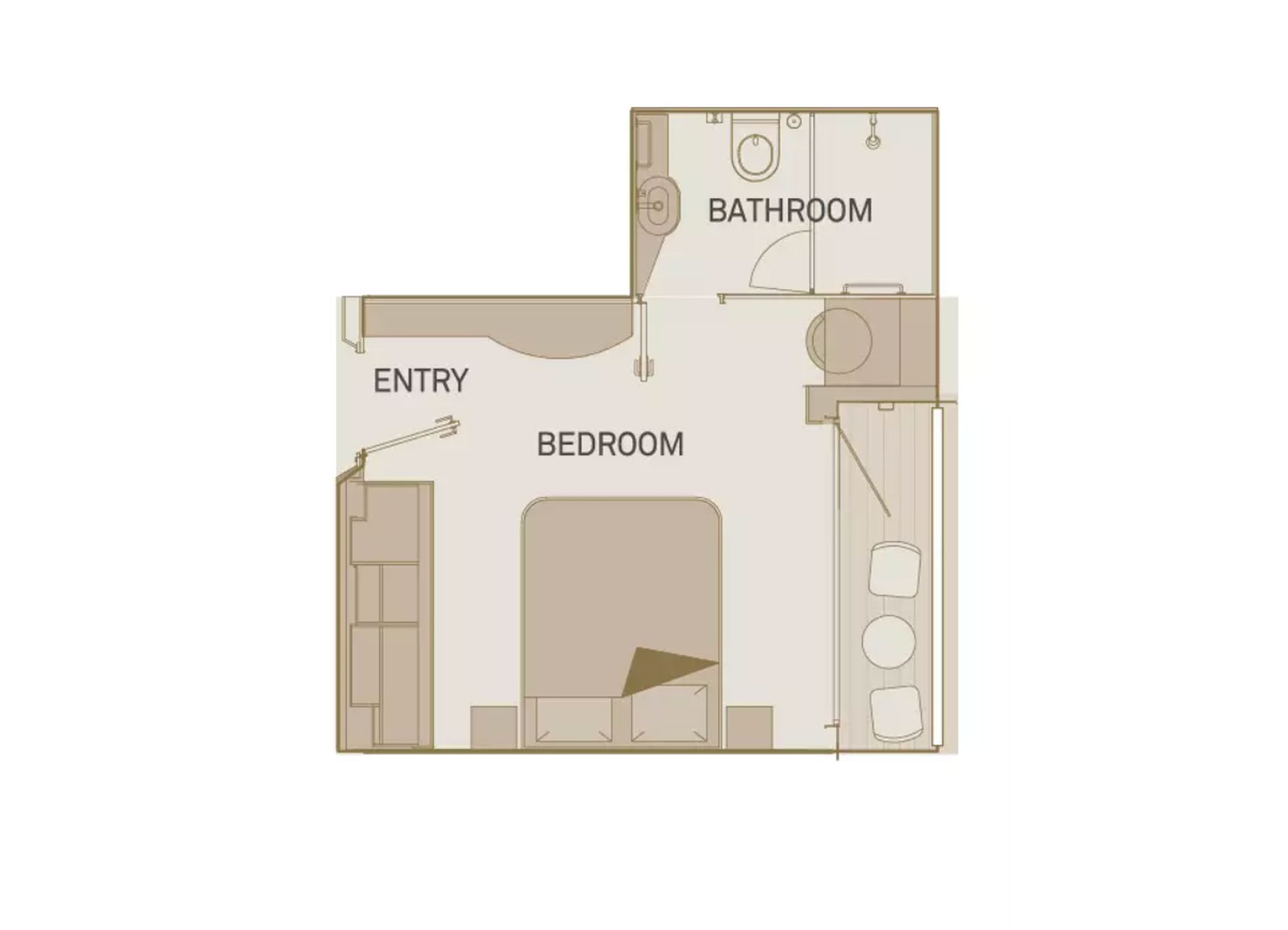 Schematic of the Junior Balcony Suite