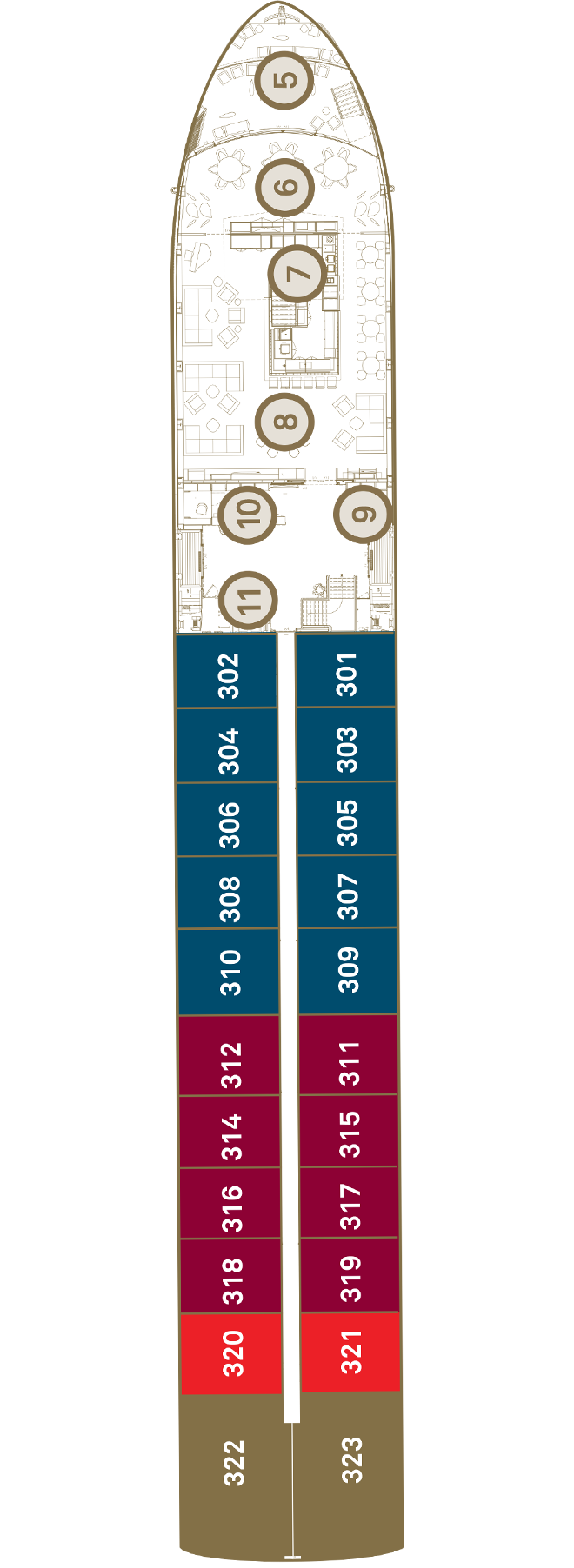 Diamond Deck deck plan for Scenic Azure