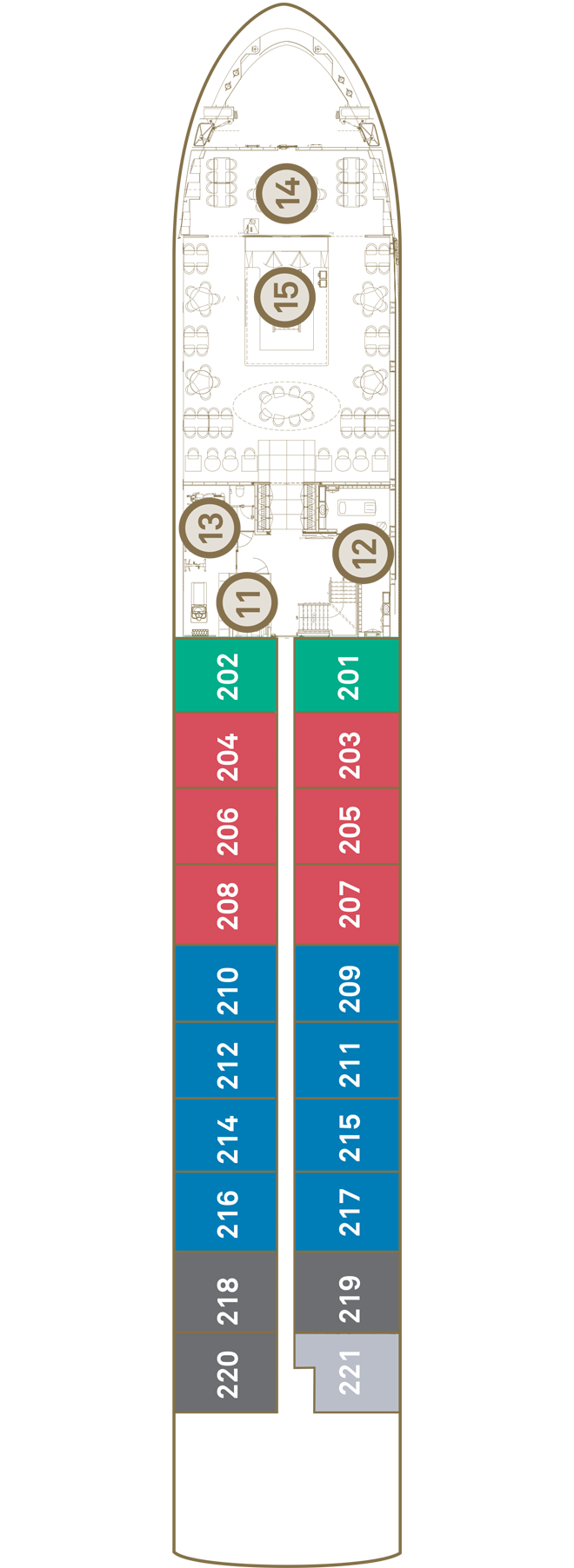 Sapphire Deck deck plan for Scenic Azure