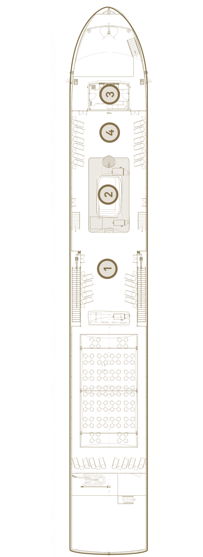 Sun Deck deck plan for Scenic Azure