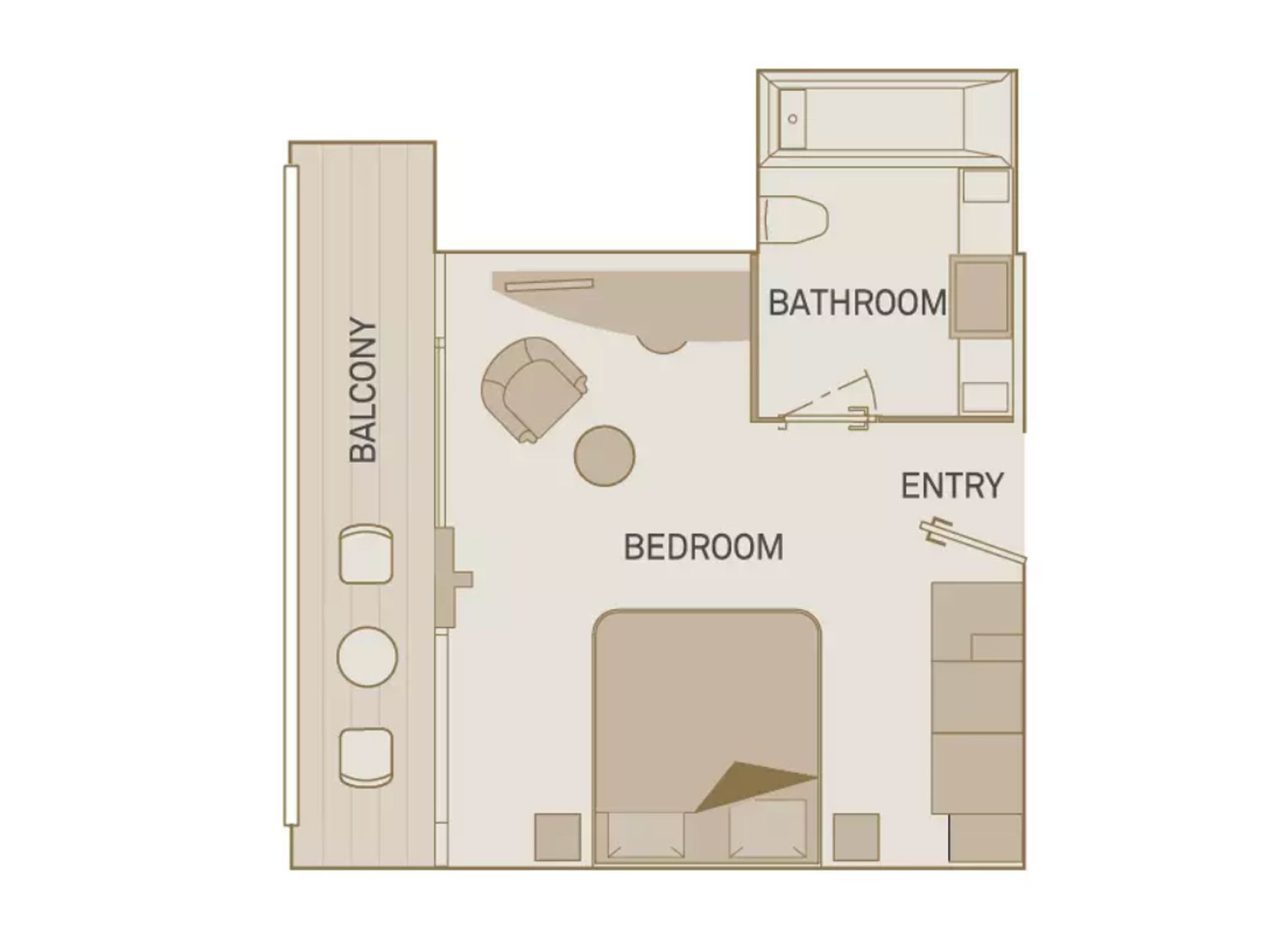 Schematic of the Junior Balcony Suite
